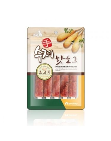 애견간식 펫스토리 수제 핫도그 1팩 100g 소고기