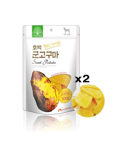 더내추럴 호박 고구마칩 300g X2 애견 수제간식 건조