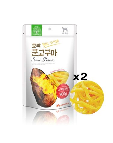 더내추럴 호박 고구마스틱 300gX2 애견 수제간식 건조
