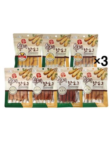펫스토리 수제 핫도그 100gX3 고기말이 영양 애견간식