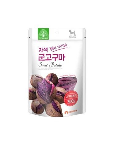 펫스토리 더내추럴 자색 군고구마 스틱 300g 5팩 1타