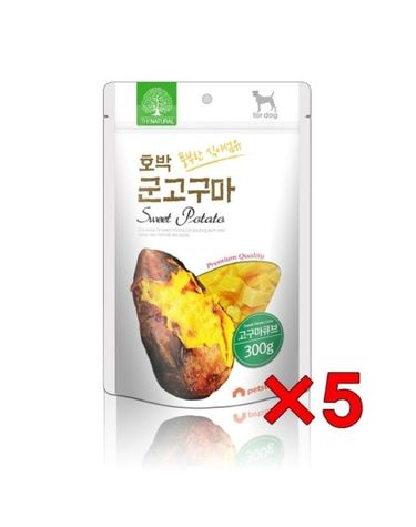 강아지 간식 트릿 스틱 호박 고구마 큐브 300g