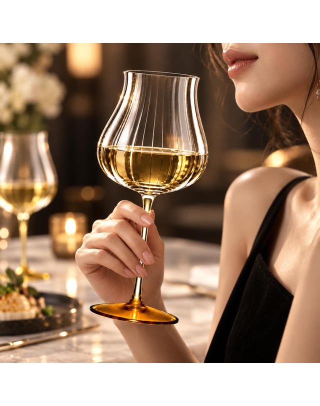 바스코토 바스코토 리저브 와인잔 로터스 690ML 2개 레드 화이트 부르고뉴 버건디 핸드메이드 크리스탈 착용컷