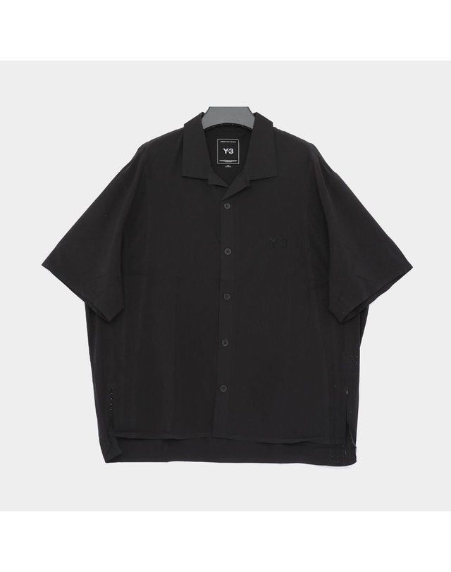 와이쓰리 [갤러리아] 와이쓰리 26SS Y3로고 라이트 우븐 반팔 남성 셔츠 KF6044 착용컷