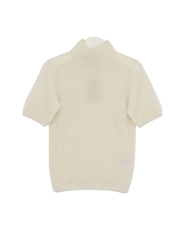 A.P.C. [갤러리아] 아페세 에디 알파카 울 믹스 터틀텍 반팔 여성 니트 WPABE F23343 AAC 착용컷