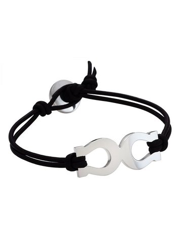 [갤러리아] 토코 TOCO 925 Silver Horsesho Leather 말발굽 가죽팔찌