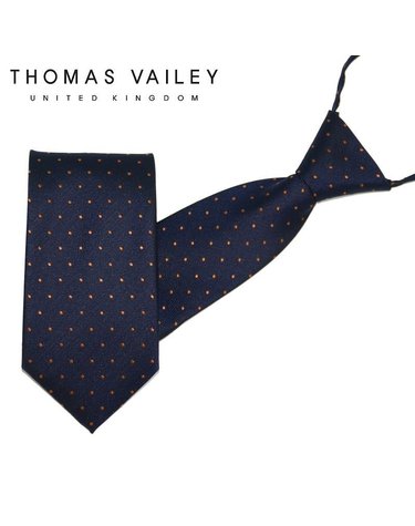 [갤러리아] [THOMAS VAILEY] 토마스베일리 자동/지퍼넥타이-그래놀라 네이비 8cm
