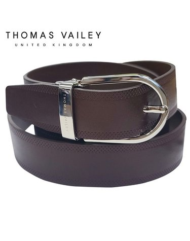[갤러리아] [THOMAS VAILEY] 토마스베일리 이탈리안 레더 비조 벨트 브라운 AB059