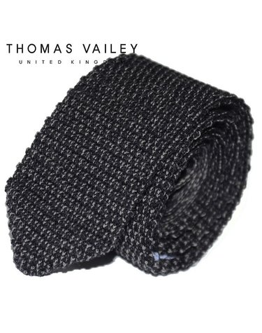 [갤러리아] [THOMAS VAILEY] 토마스베일리 니트넥타이-도넛 그레이 5.5cm