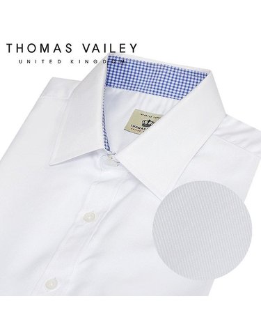 [갤러리아] [THOMAS VAILEY] 토마스 베일리 찰랑 레이온 클래식핏 반팔 셔츠 화이트 157