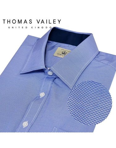 [갤러리아] [THOMAS VAILEY] 토마스 베일리 하운드투스 클래식핏 반팔 셔츠 블루 159