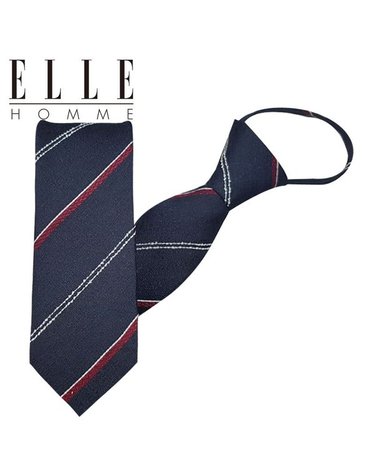 [갤러리아] [ELLE HOMME] 엘르옴므 실크 지퍼/자동 넥타이-카바사 네이비 7cm