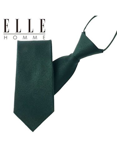 [갤러리아] [ELLE HOMME] 엘르옴므 실크 자동/지퍼 넥타이 - 펌킨 그린 8cm