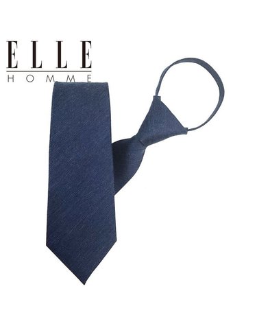 [갤러리아] [ELLE HOMME] 엘르옴므 실크 지퍼/자동 넥타이-폴스 네이비 7cm