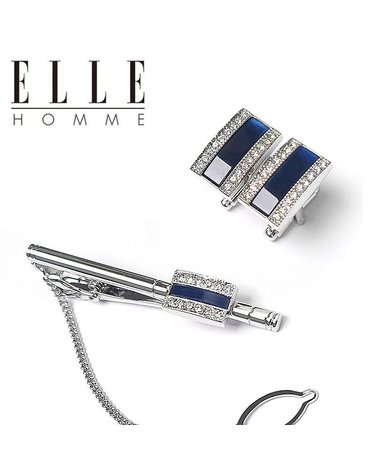[갤러리아] [ELLE HOMME] 엘르옴므 넥타이핀/커프스 세트-오션