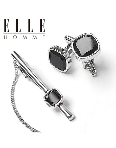 [갤러리아] [ELLE HOMME] 엘르옴므 넥타이핀/커프스 세트-파인