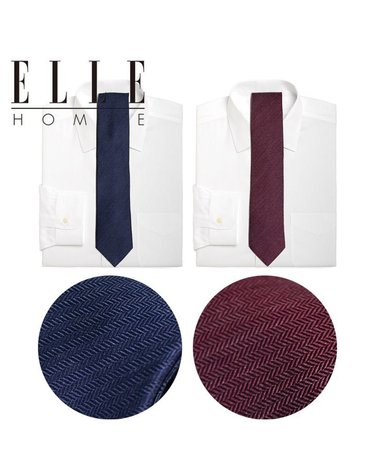 [갤러리아] [ELLE HOMME] 엘르옴므 혼주/상견례 넥타이 세트 헤링본