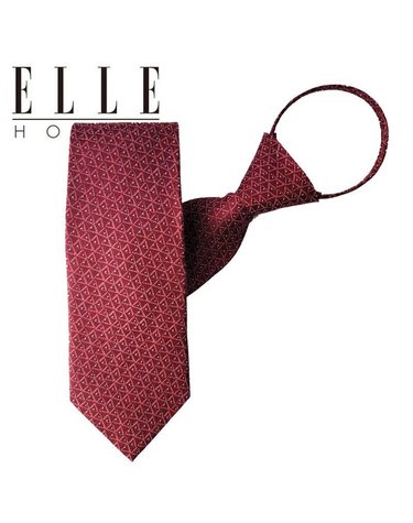 [갤러리아] [ELLE HOMME] 엘르옴므 실크 지퍼/자동 넥타이-혼주넥타이 웨딩데이 와인 8cm