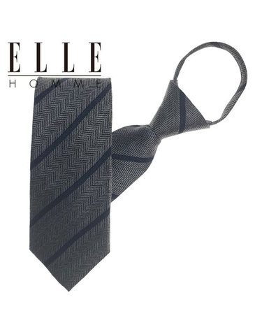 [갤러리아] [ELLE HOMME] 엘르옴므 실크 자동/지퍼 넥타이 - 퍼시픽 그레이 8cm