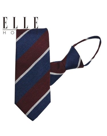 [갤러리아] [ELLE HOMME] 엘르옴므 실크 지퍼/자동 넥타이-브릭 와인 8cm