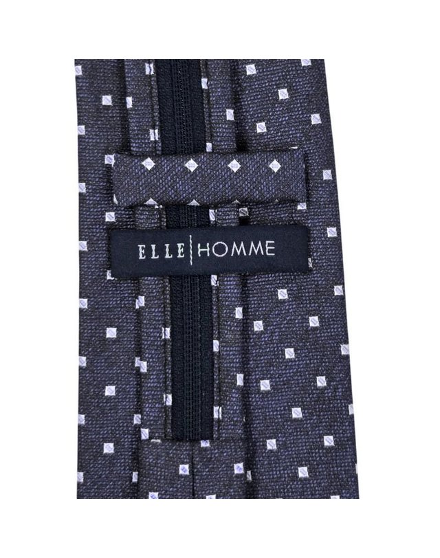 엘르옴므 [갤러리아] [ELLE HOMME] 엘르옴므 패션 자동/지퍼넥타이 큐비 네이비 8cm 착용컷