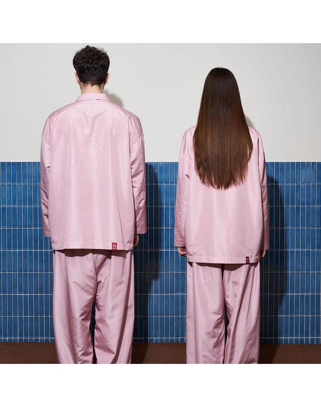 댄스온더플로어 furless pajamas 퍼리스 스트라이프 파자마 (pink) 착용컷