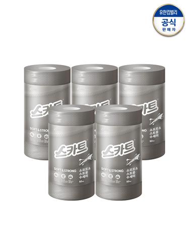 스카트 소프트스트롱 수세미 50매 x 5롤