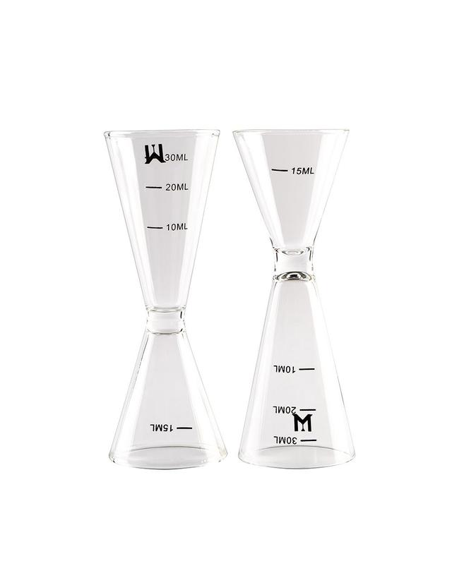 마텐더 마텐더 칵테일 지거 30ml/45ml 양면 투명 유리지거 계량컵 착용컷