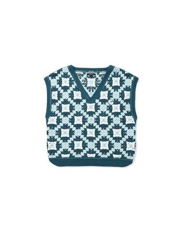 [명품] 말본골프 BIANCA 니트 베스트 BLUE M5112LKV31BLU