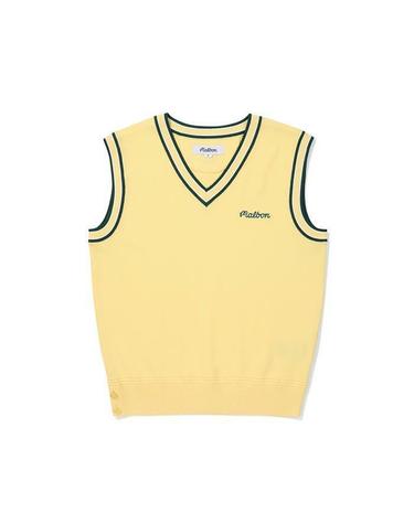 [명품] 말본골프 컬러 팁 니트 베스트 YELLOW M5322PKV11YEL