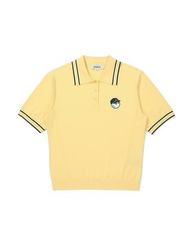 [명품] 말본골프 컬러 팁 카라 하프슬리브 니트 YELLOW M5322PKT12YEL
