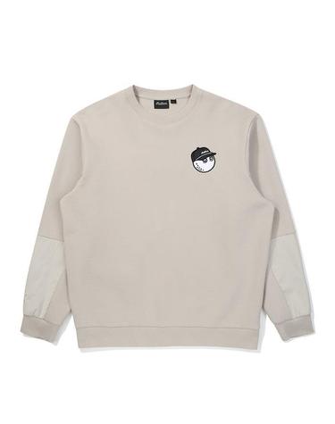 [명품] 말본골프 버킷 에어리 라운드 맨투맨 GREYISH BEIGE M5321PFS02GBE