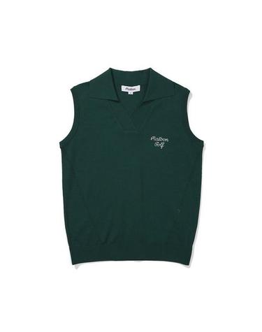 [명품] 말본골프 변형에리 니트 카라 베스트 GREEN M5222PKV32GRN