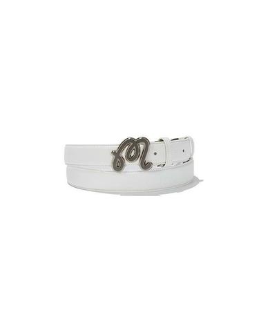 [명품] 말본 M 로고 장식 벨트 OFF WHITE M6143PBT01OWT