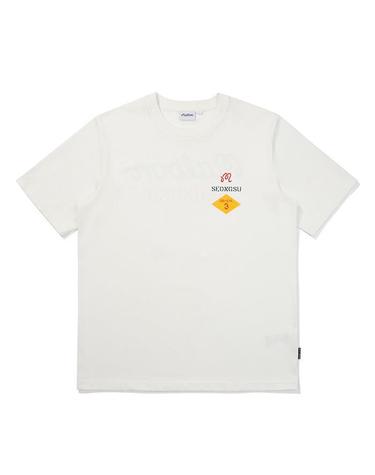 [명품] 말본 싸인 포스트 유니 라운드 티셔츠 OFF WHITE M6123PRS93OWT