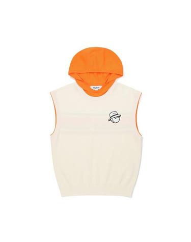 [명품] 말본 세미오버 니트 베스트 CREAM M6122PKV12CRM