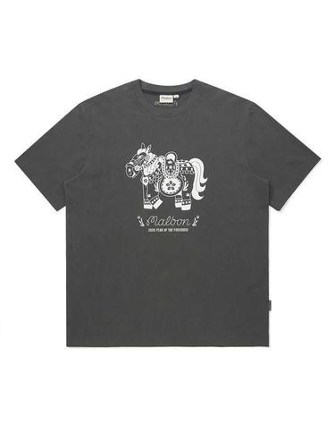 [명품] 말본골프 북촌 그래픽 다잉 티셔츠 BLACK M6223LRS82BLK