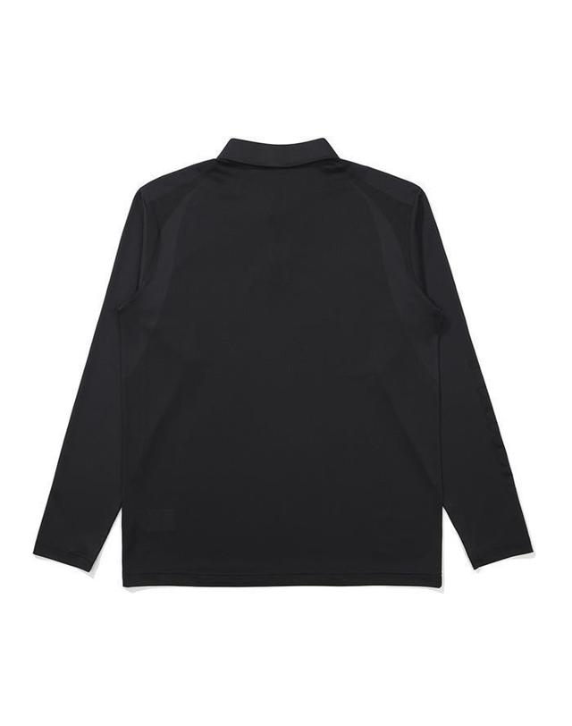 말본골프 [명품] 말본골프 말본 메쉬 자카드 플레이어 티셔츠 M5221PTL41BLK BLACK 착용컷