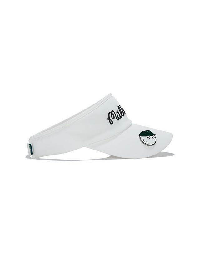 말본골프 [명품] 말본골프 스크립트 볼마커 바이저 M5142PVS20WHT 밝은 그레이 착용컷