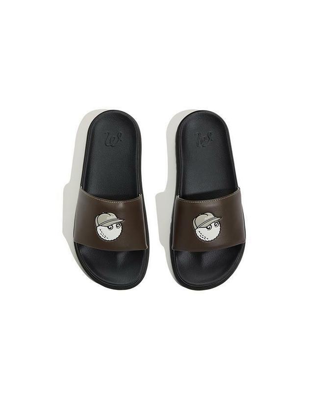 말본골프 [명품] 말본골프 버킷 슬라이드 BLACK BROWN M5163LSD11BLB 카키 착용컷