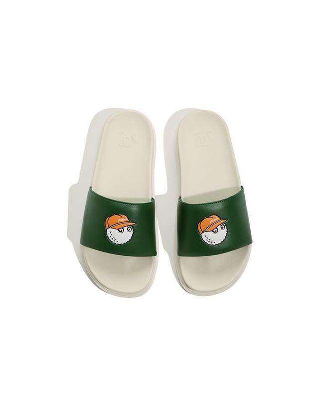 말본골프 [명품] 말본골프 버킷 슬라이드 IVORY GREEN M5163LSD11IVG 카키 착용컷