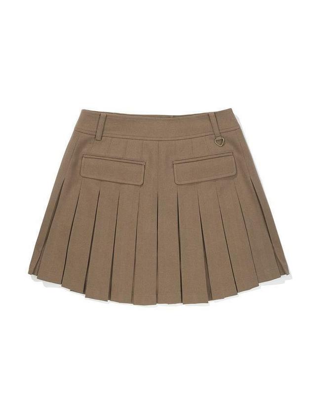 말본골프 [명품] 말본골프 변형 플리츠 아웃포켓 스커트 DARK BEIGE M5322PSK31DBE 밝은 브라운 착용컷