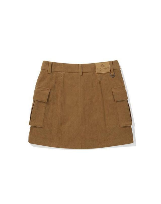 말본골프 [명품] 말본골프 카고 코듀로이 스커트 BEIGE M5322PSK19BEI 밝은 브라운 착용컷