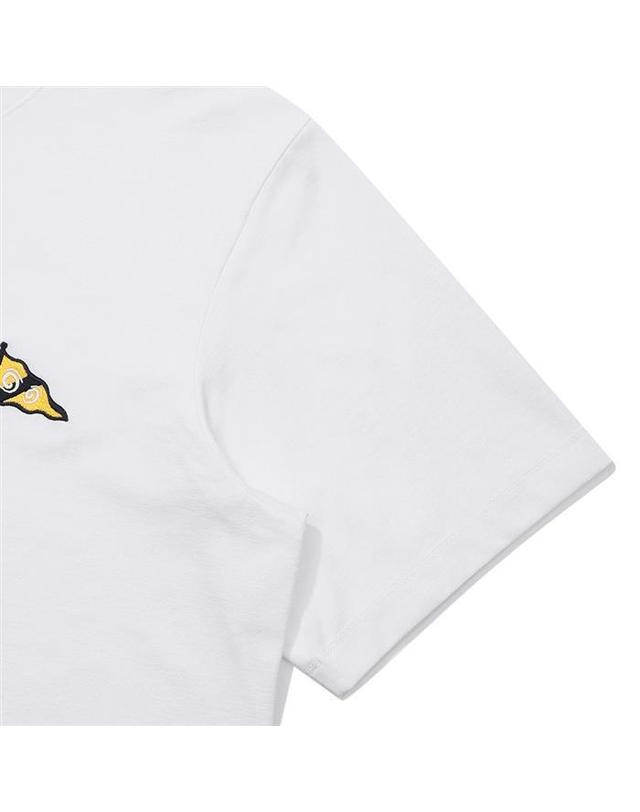 말본골프 [명품] 말본골프 YACHT CLUB 유니 라운드 티셔츠 화이트 M6123PRS02WHT 밝은 퍼플 착용컷