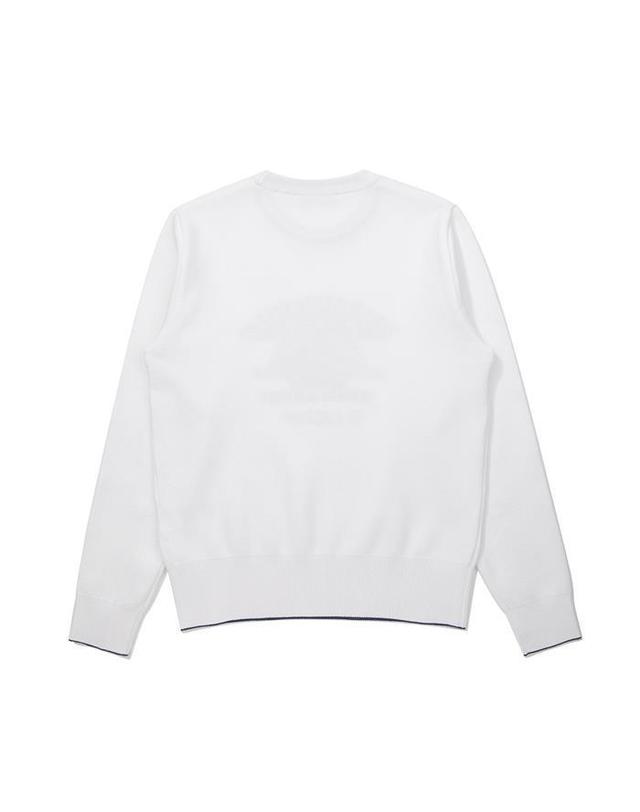 말본골프 [명품] 말본골프 여성 이중지 라운드 니트 스웨터 아이보리 M6122PKT11IVY 밝은 그레이 착용컷