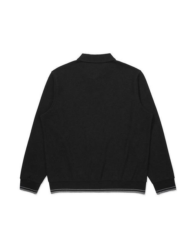 말본골프 [명품] 말본 니트라이크 트레블 긴팔티 BLACK M6121PFS01BLK 착용컷