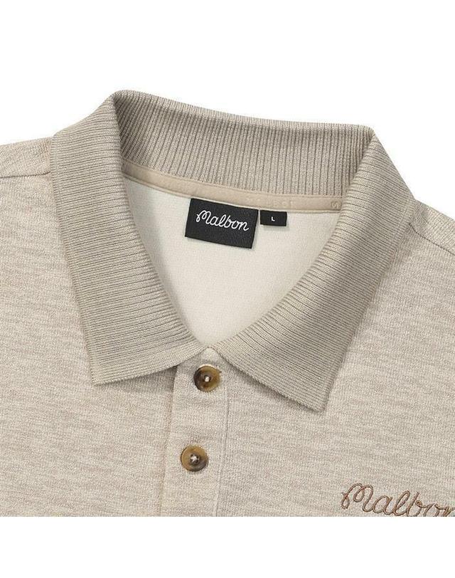 말본골프 [명품] 말본 니트라이크 트레블 긴팔티 BEIGE M6121PFS01BEI 아이보리 착용컷