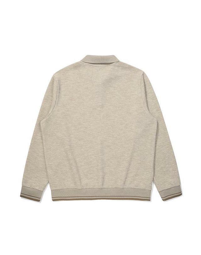 말본골프 [명품] 말본 니트라이크 트레블 긴팔티 BEIGE M6121PFS01BEI 아이보리 착용컷