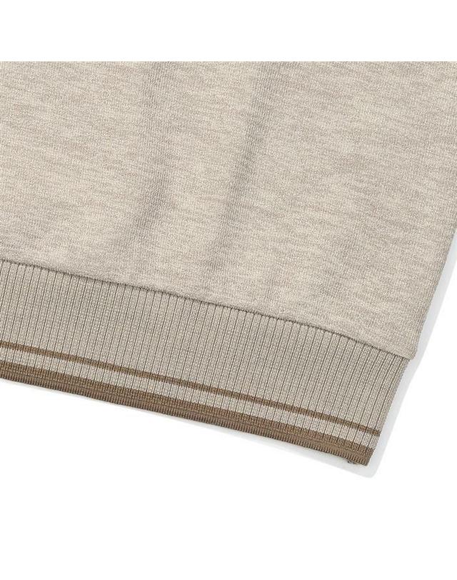 말본골프 [명품] 말본 니트라이크 트레블 긴팔티 BEIGE M6121PFS01BEI 아이보리 착용컷