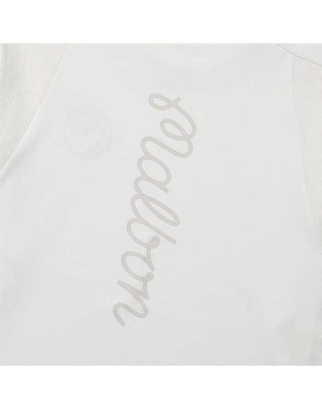 말본골프 [명품] 말본 모크넥 긴팔티 OFF WHITE M6121PTL03OWT 밝은 블루 착용컷